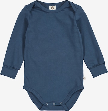 Tutina / body per bambino di Müsli by GREEN COTTON in blu: frontale