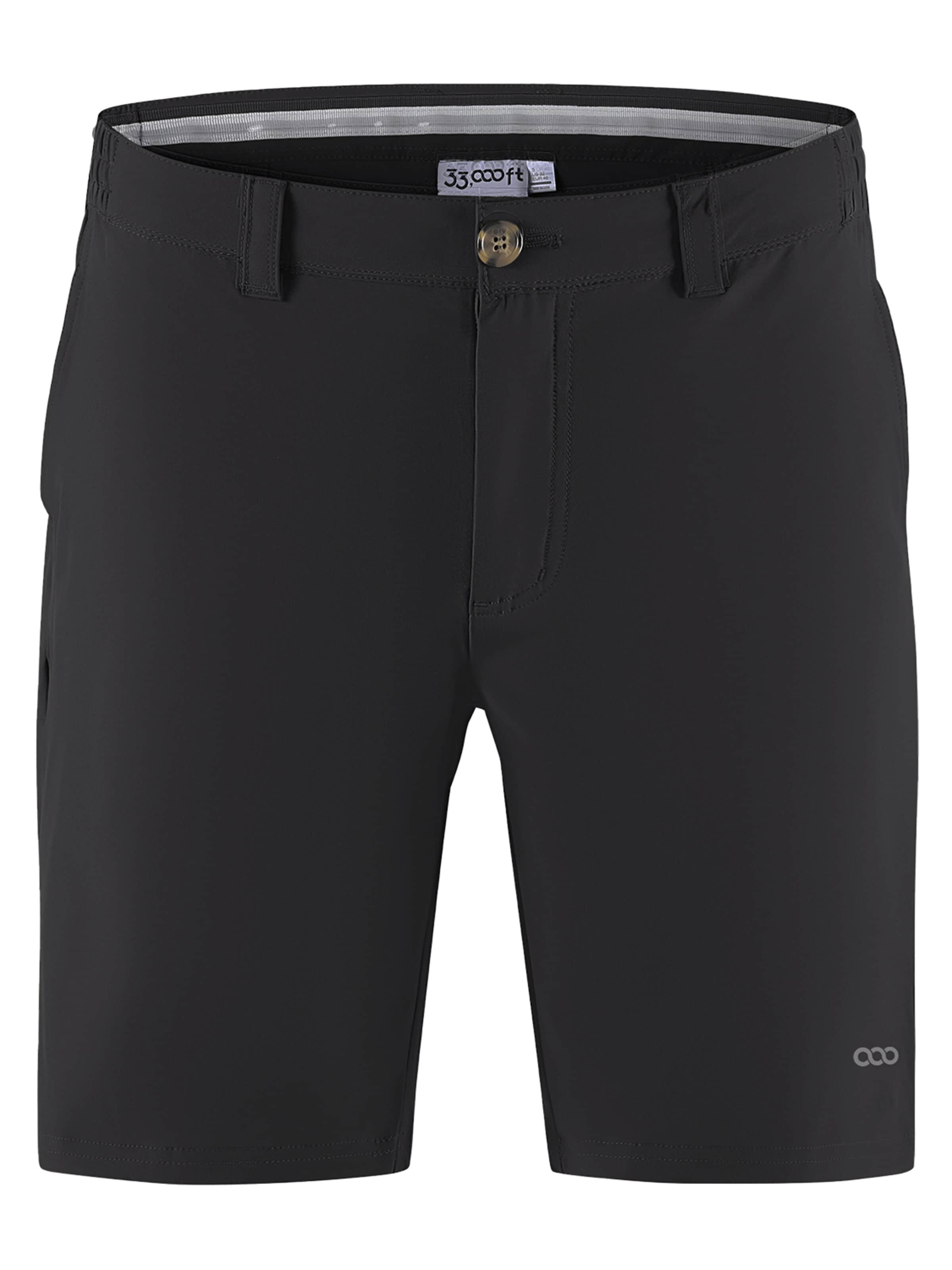 33,000ft Pants '33,000ft Men's Golf Shorts' in Black: front