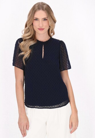 DreiMaster Klassik Blouse 'Classic Look' in Blauw: voorkant