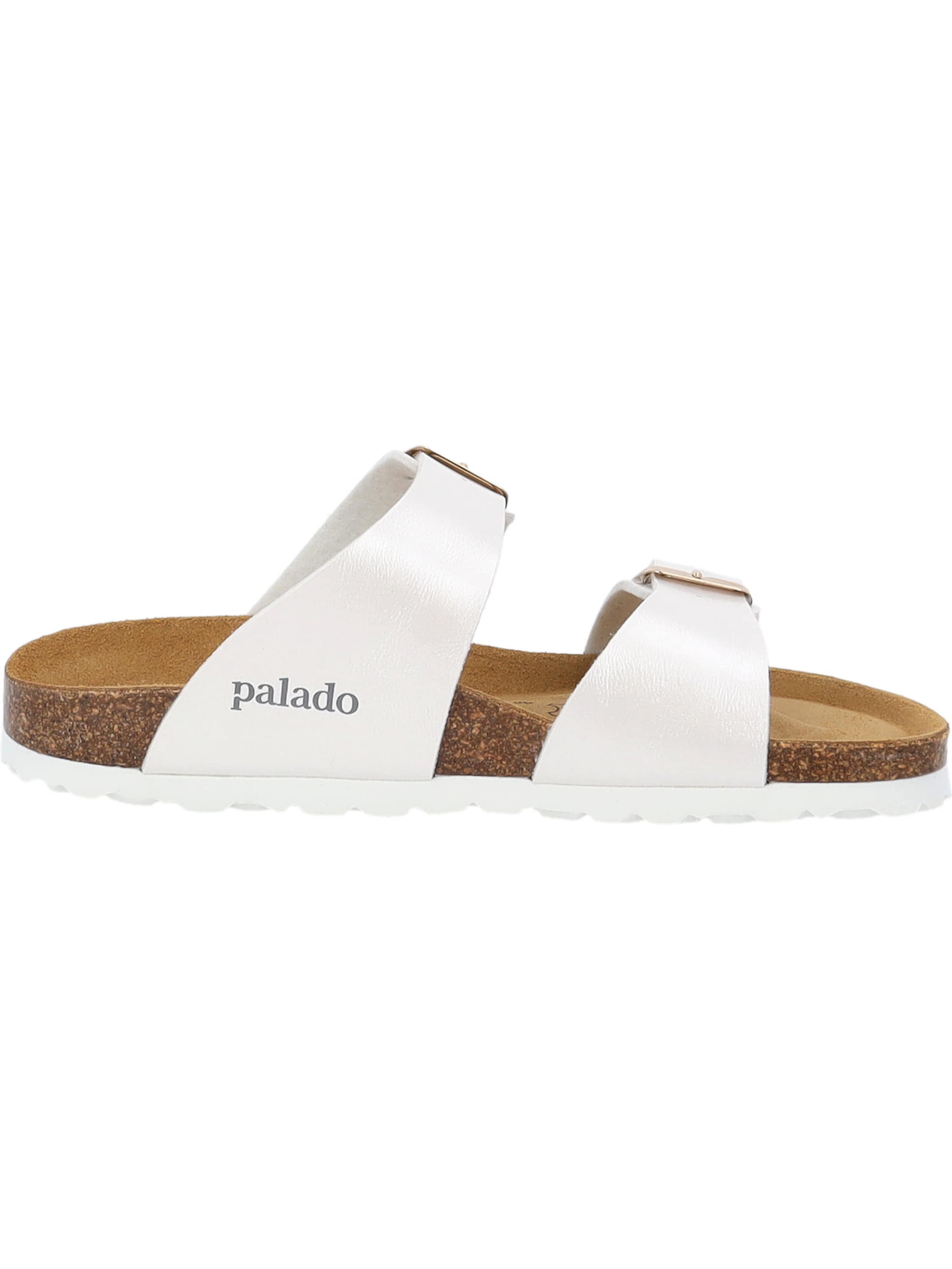 Palado - Zapatos abiertos 'Palado Samos Metallic' en blanco