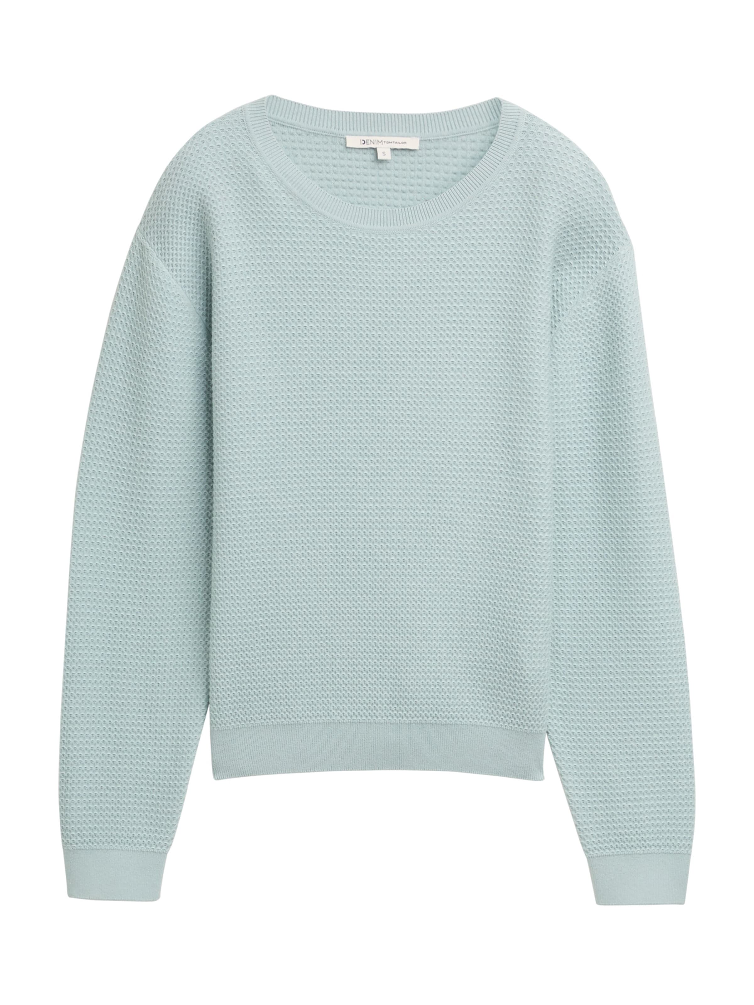 TOM TAILOR DENIM Trui in Blauw: voorkant