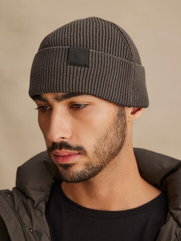 DAN FOX APPAREL Шапка 'Ian' в Серый