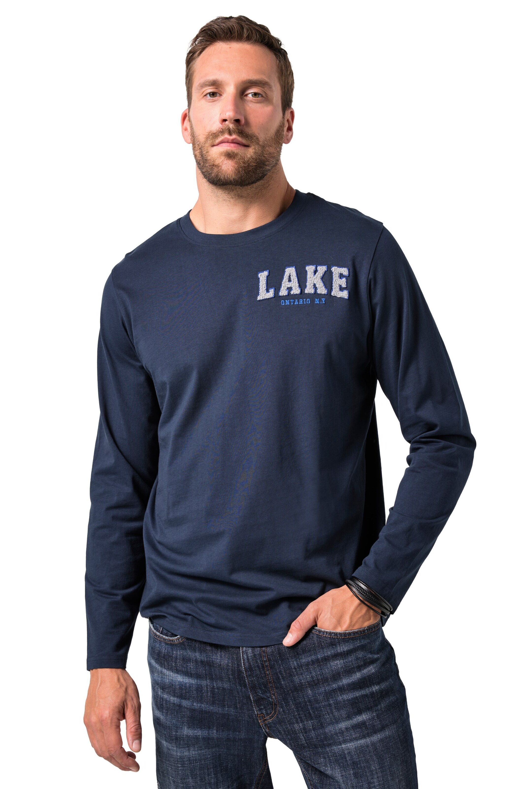 JP1880 Shirt in Blauw: voorkant