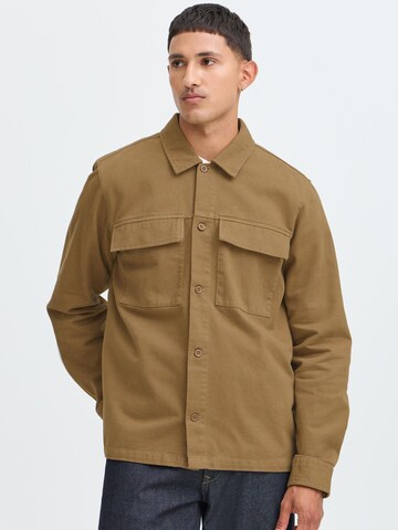 BLEND Übergangsjacke 'BHCuma Overshirt' in Braun: Vorderseite