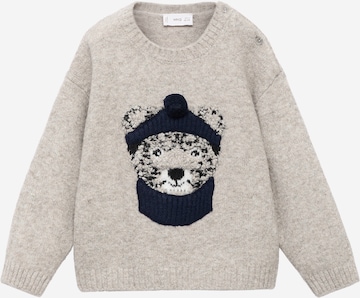MANGO KIDS Neulepaita 'ROAR' värissä harmaa: etupuoli