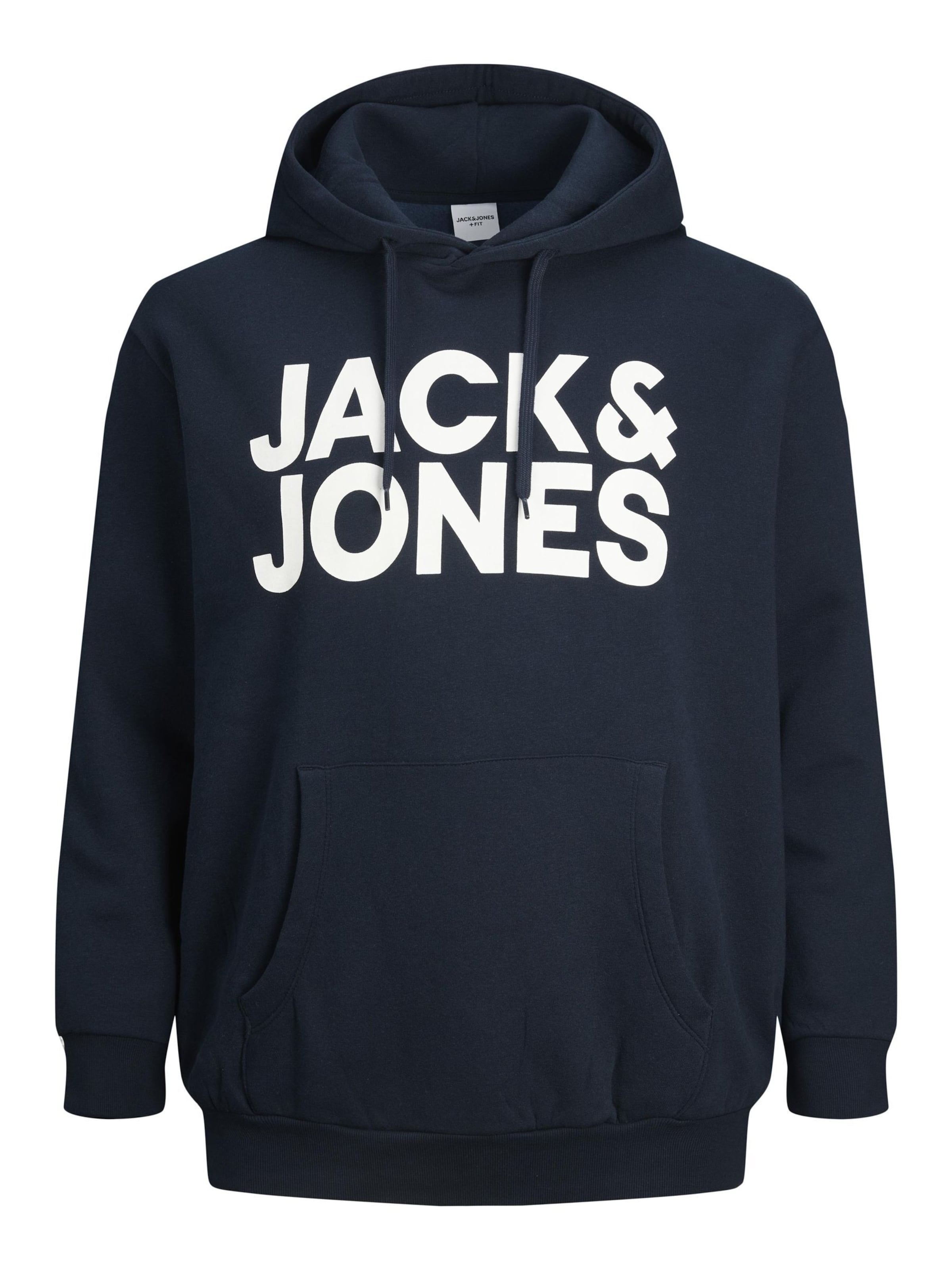 Jack & Jones Plus Majica 'Ecorp' | modra barva: sprednja stran