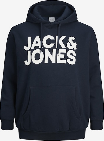 Jack & Jones Plus Majica 'Ecorp' | modra barva: sprednja stran