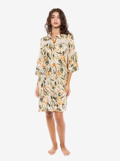 Pink Label Sommerkleid 'BEACHWEAR PASTEL GREEN LEAF'‌‌‌‌‌‌‌‌‌‌ in 36 in gelb, Produktansicht