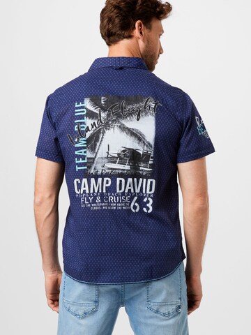 CAMP DAVID Regular Fit Hemd in Blau