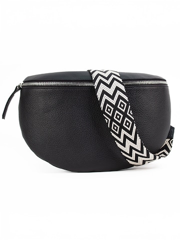 lePelou Gürteltasche 'THEA large'‌‌‌‌‌‌‌‌ in Schwarz: Vorderseite