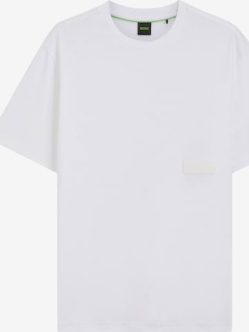 BOSS Shirt ' Structure ' in Weiß: Vorderseite