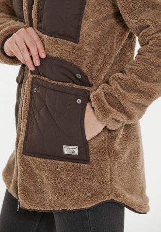 Weather Report Athletic Fleece Jacket 'Twist' in Brown