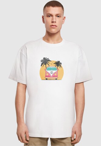 Merchcode Shirt 'Summer - Van' in Wit: voorkant