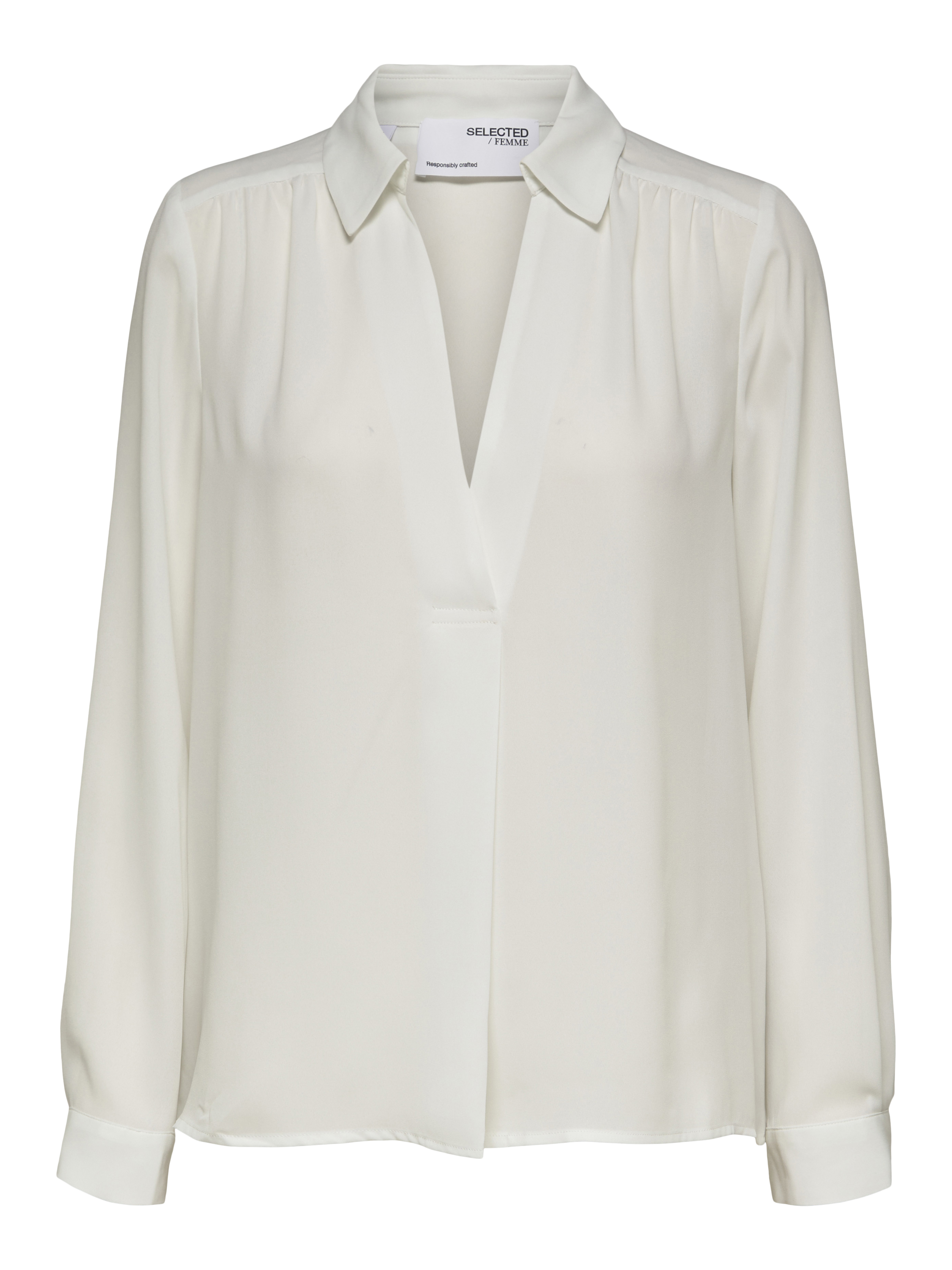 Bardziej zrównoważony CsoRU Selected Femme Tall Bluzka Lina w kolorze Naturalna Bielm 