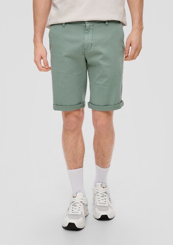 QS Regular Pants in Green: front