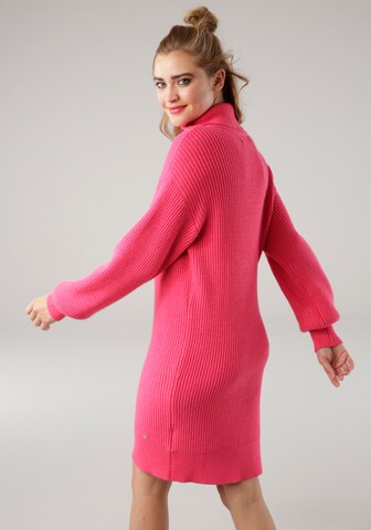 TAMARIS Knitted dress in Pink: front