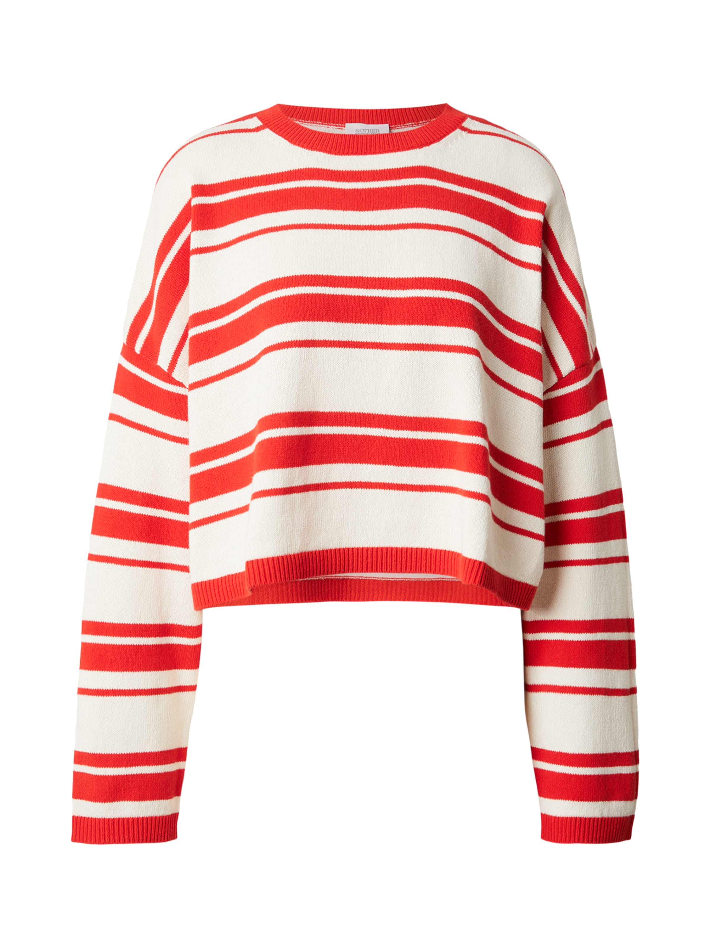 & Other Stories Pull-over oversize en XS en écru / rouge sang, Vue avec produit