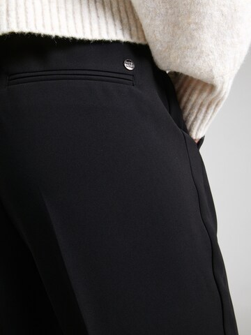 MOS MOSH Normalny krój Spodnie w kant w kolorze czarny