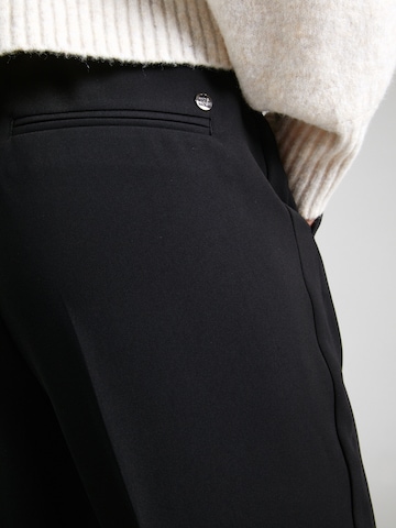 MOS MOSH Regular Trousers with creases in Black