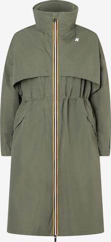 Cappotto funzionale 'Aube Memory Touch' di K-Way in verde: frontale