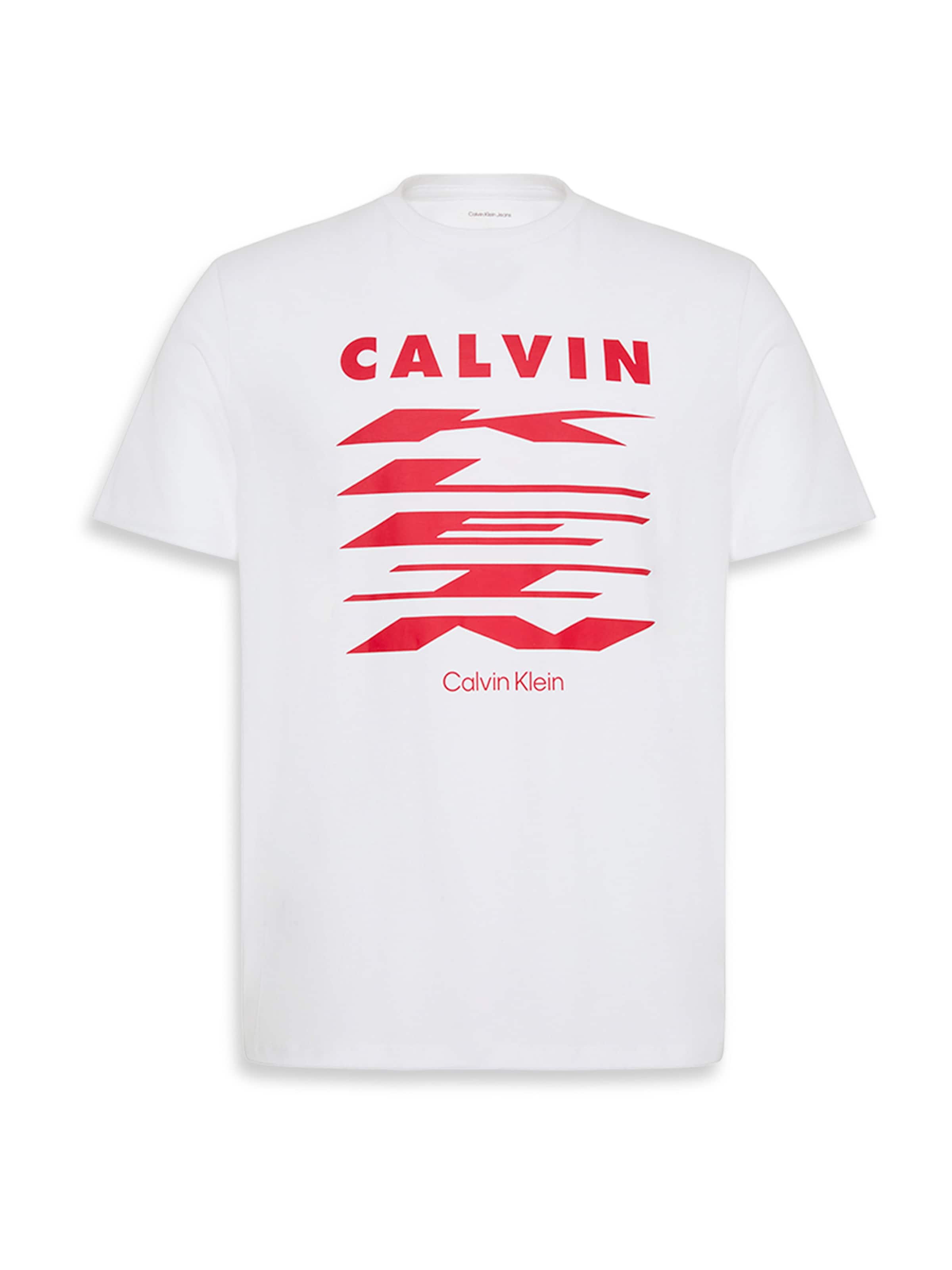 Tricou de la Calvin Klein Jeans pe alb: față