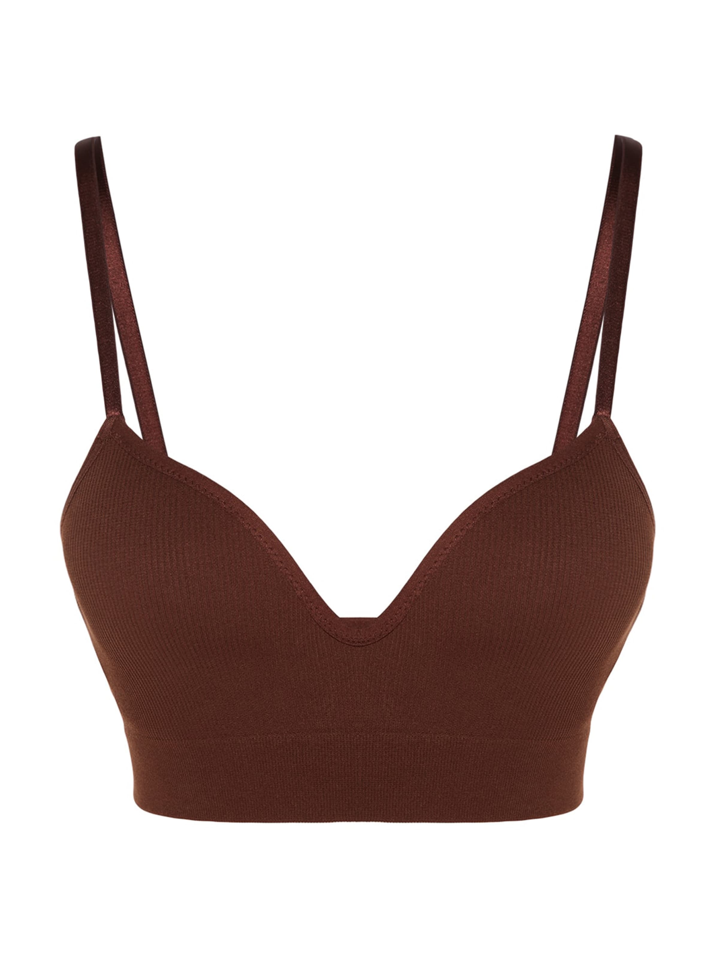 Trendyol Бюстие Сутиен в кафяво: отпред