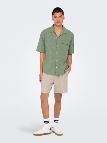 Only & Sons Comfort Fit Skjorta i grön