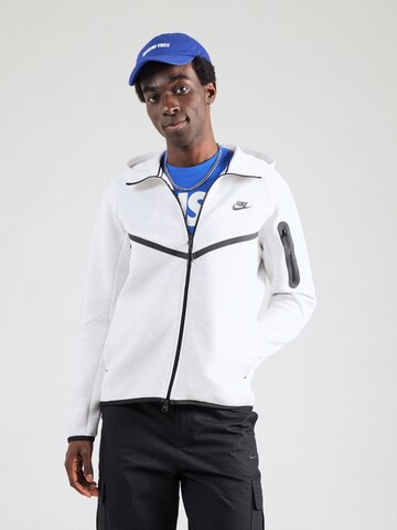 Nike Sportswear Sweatjacka 'Tech Fleece' i vit: framsida