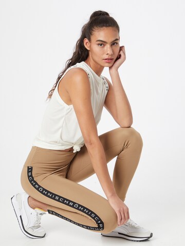 Skinny Pantalon de sport 'KAY' Röhnisch en marron