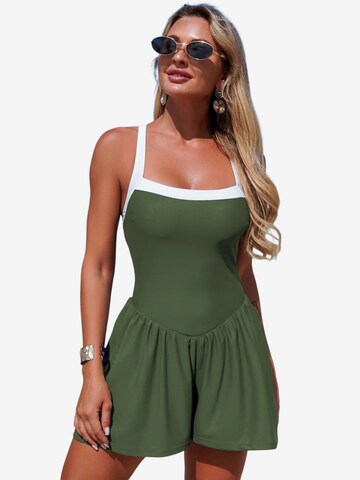 Magicshe Bustier Badeanzug 'Badeanzug mit Taschen'‌‌‌‌‌‌ in Grün