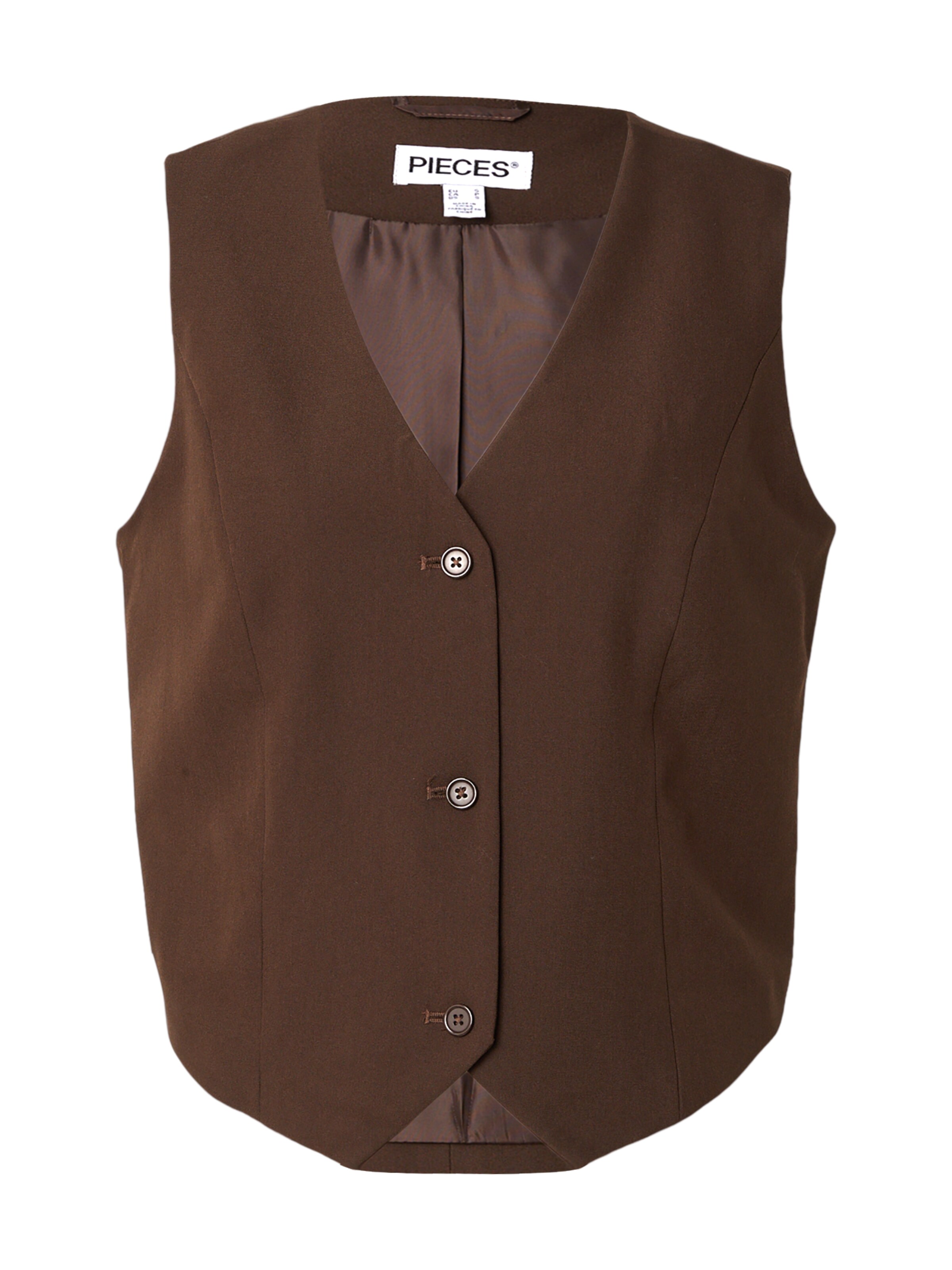 PIECES Suit vest 'PCBosella' in Brown: front