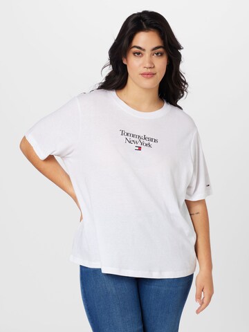 Tommy Jeans Curve T-Shirt 'Essential' in Weiß: predná strana