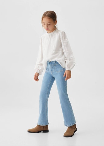 évasé Jean MANGO KIDS en bleu