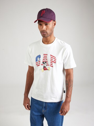 Maglietta 'AMERICANA DISNEY' di GAP in bianco: frontale
