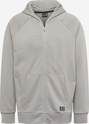 4F Athletic Zip-Up Hoodie in Grey: front