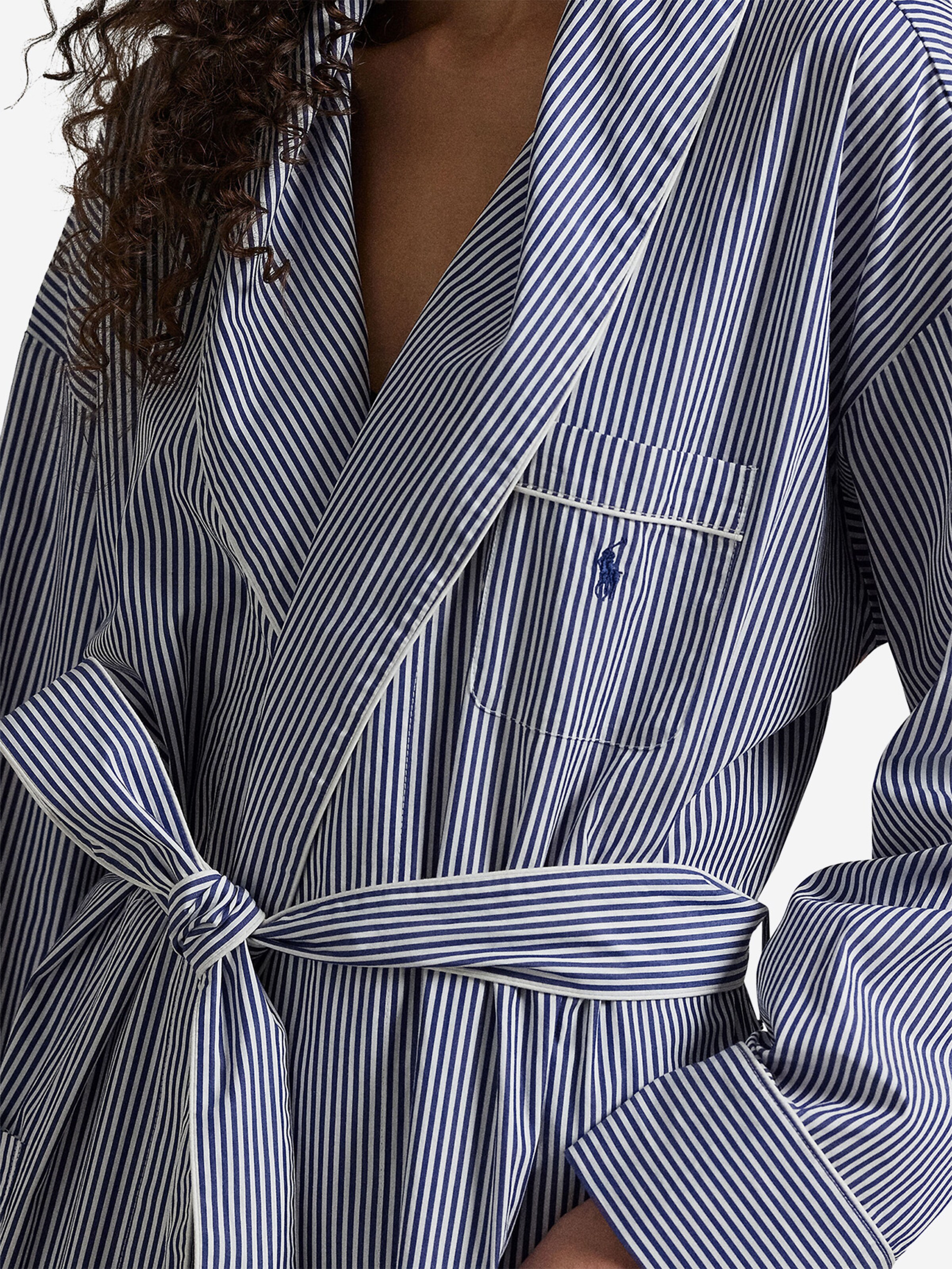Polo Ralph Lauren Bathrobe short ' Shirting Stripes ' in Purple