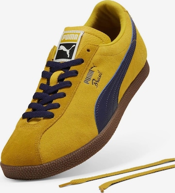 Chaussure de sport 'Brasil Lth' PUMA en jaune : devant