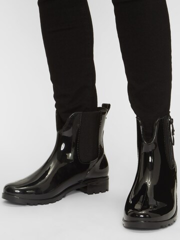 TOM TAILOR - Botas de lluvia en negro: frente