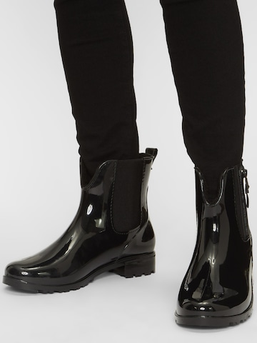 TOM TAILOR Rubber Boots in Black: front