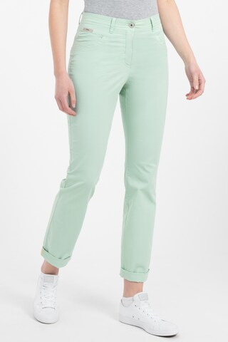 Coupe slim Pantalon 'Colette' Recover Pants en vert : devant