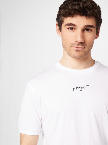 T-Shirt 'Dontevideo' HUGO en blanc