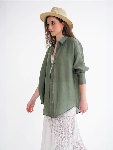 Camicia da donna di MixRay in verde