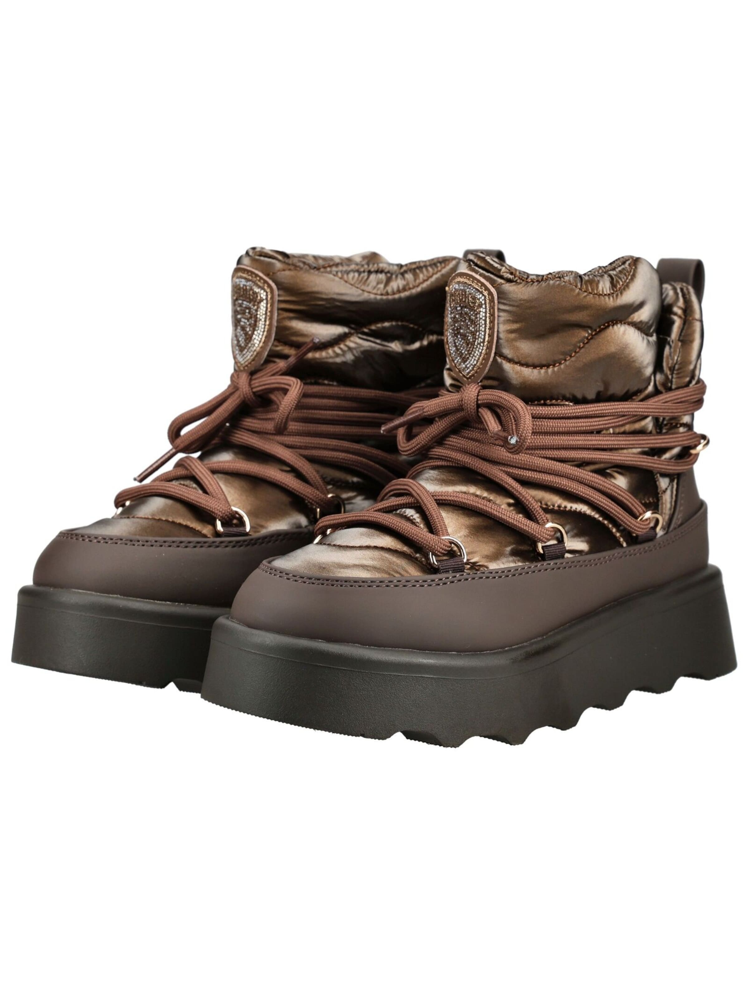 Stivaletto stringato di Blauer.USA in marrone: frontale