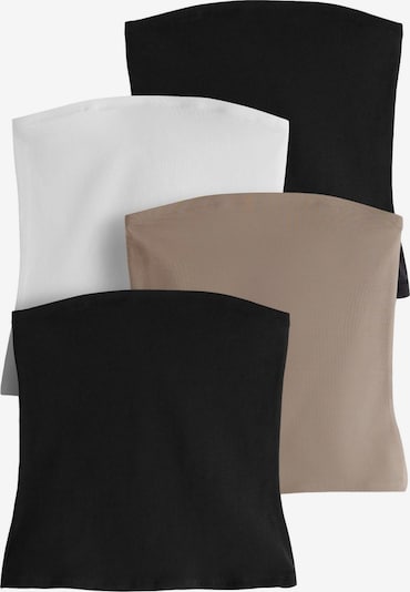 Next Topiņš, krāsa - tumši bēšs / melns / balts, Preces skats