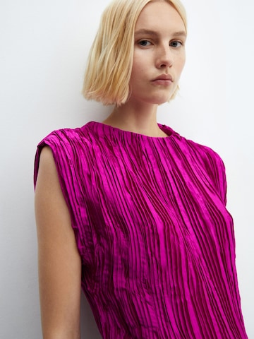 MANGO Blouse 'COLUMN' in Roze