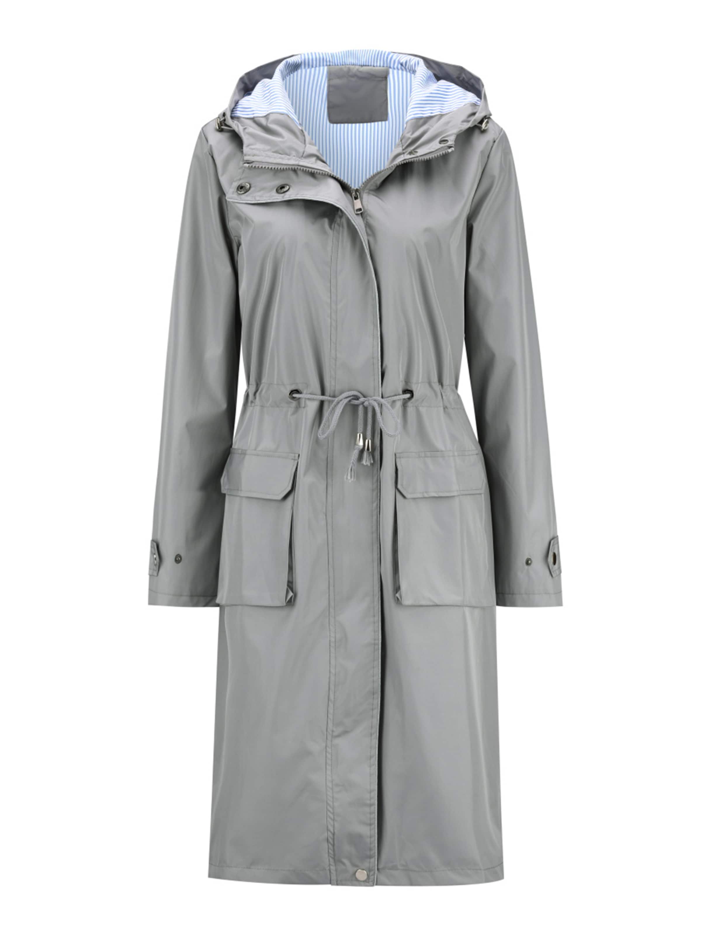 Youthup Between-Seasons Coat in Grey: front