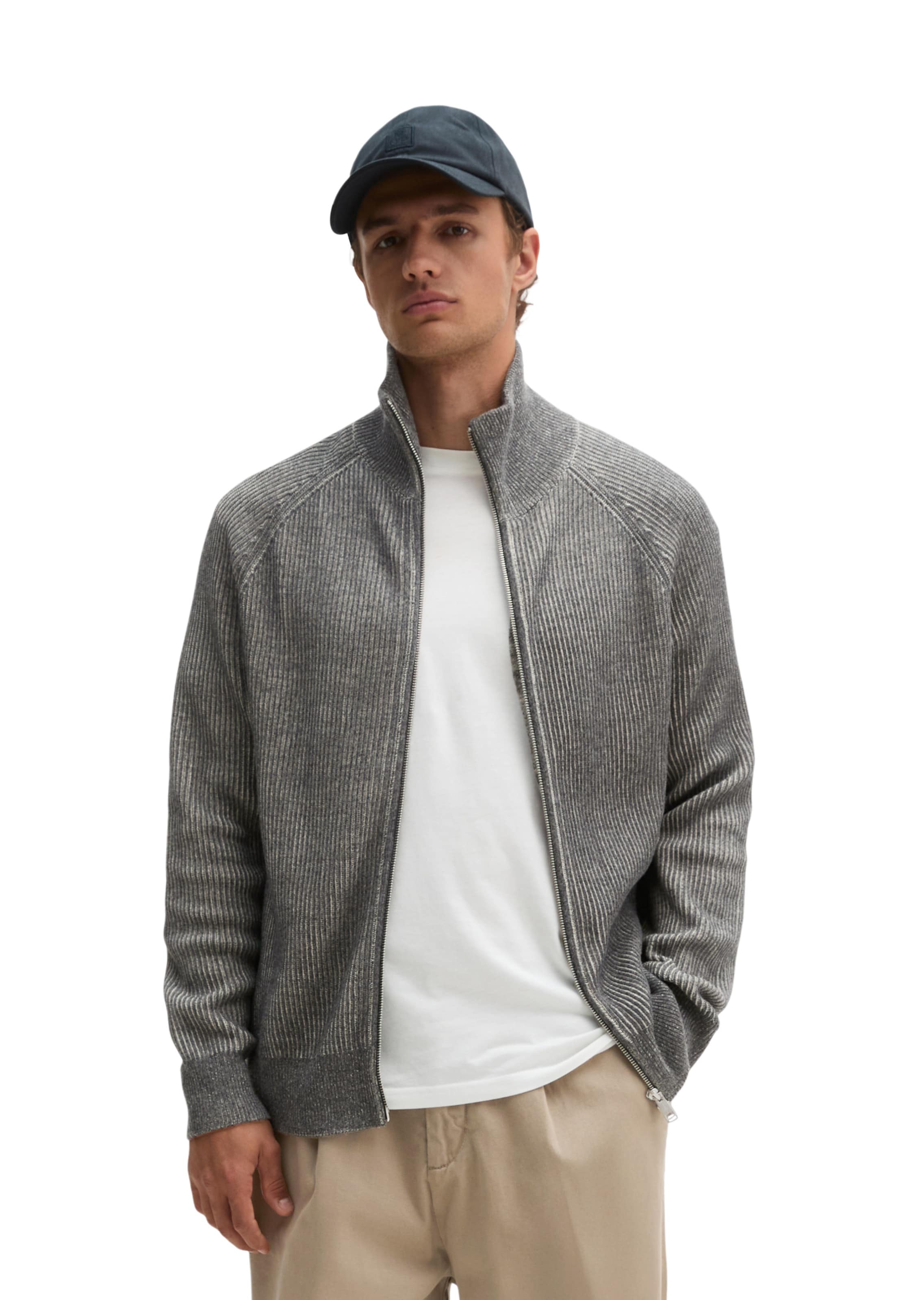 Marc O'Polo Knit cardigan in Grey: front