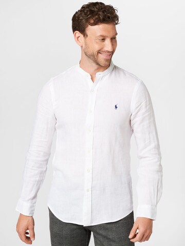 Coupe slim Chemise Polo Ralph Lauren en blanc : devant