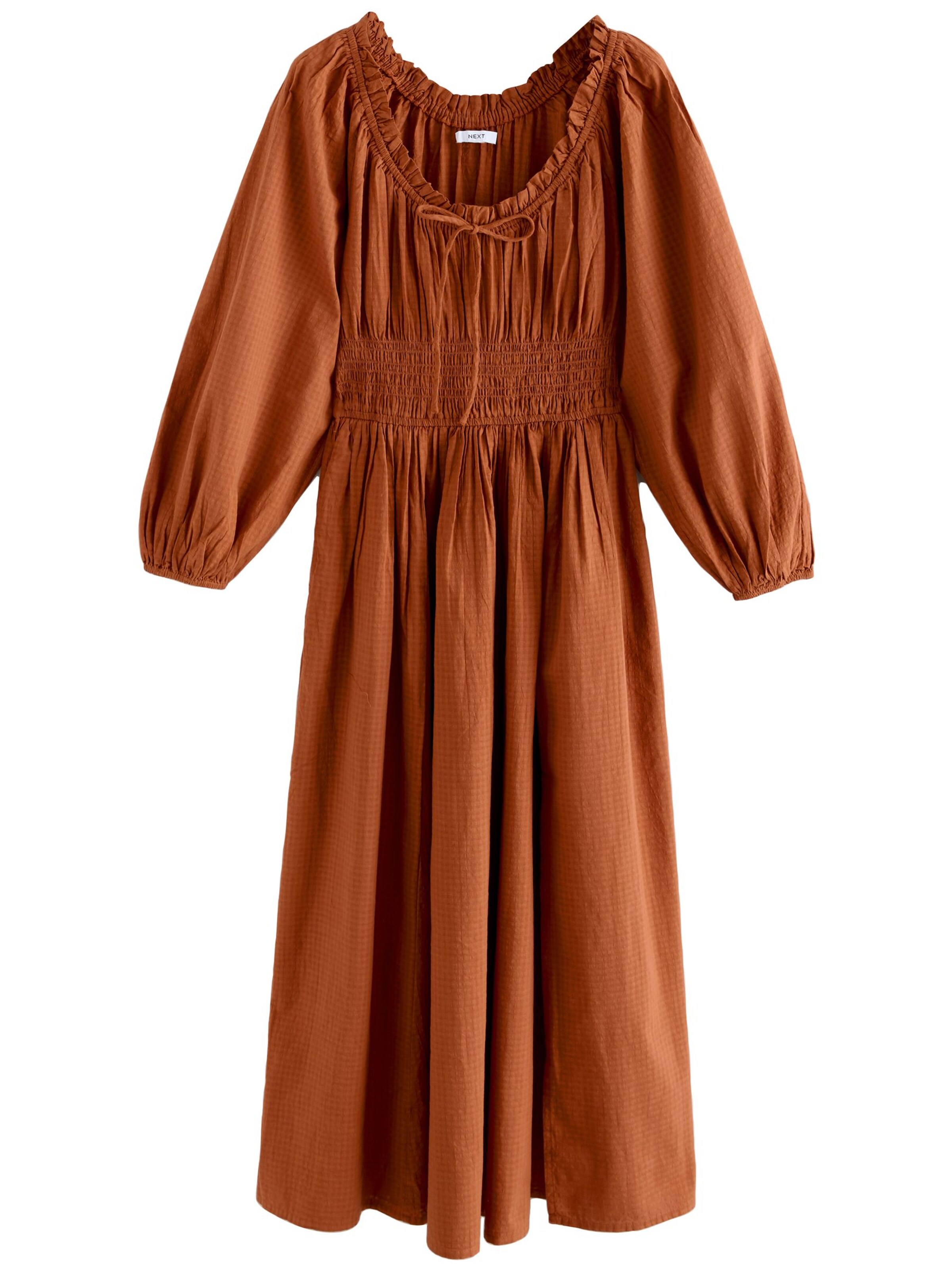 Next Φόρεμα σε καφέ σκουριάς, Άποψη προϊόντος