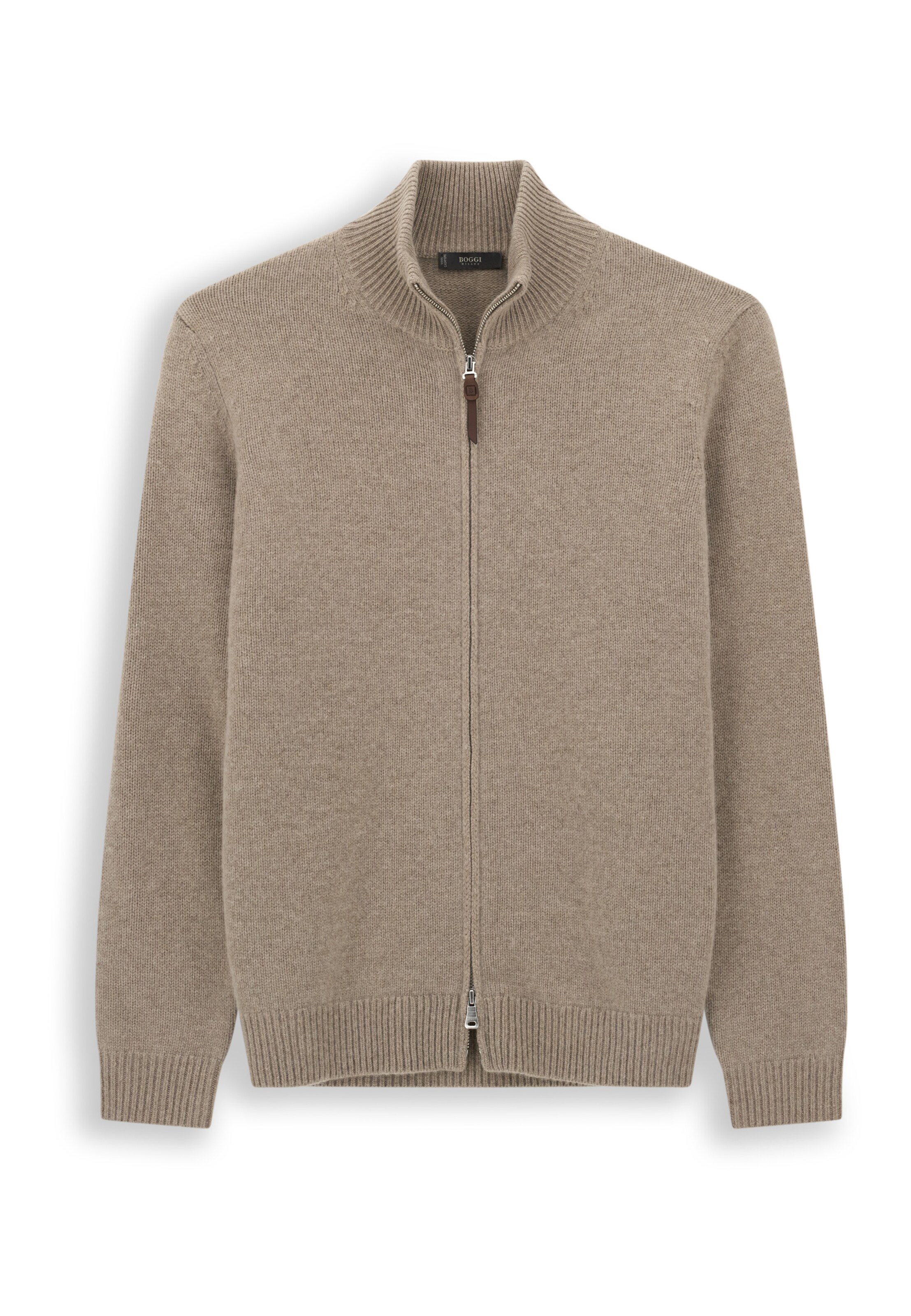 Boggi Milano Gebreid vest in Beige: voorkant